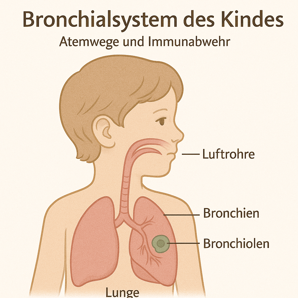 Illustration: „Bronchialsystem des Kindes – Atemwege und Immunabwehr“