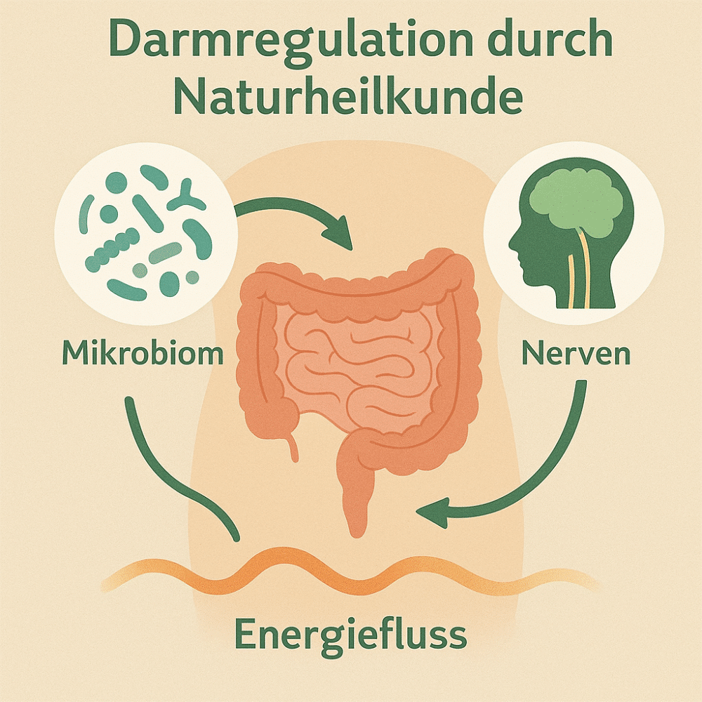 Illustration-„Darmregulation-durch-Naturheilkunde-–-Mikrobiom-Nerven-Energiefluss