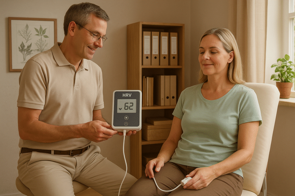 IHHT / Hypoxie (Intervall-Hypoxie-Hyperoxie-Therapie) 5 HRV-Messung vor IHHT – kurzer Check